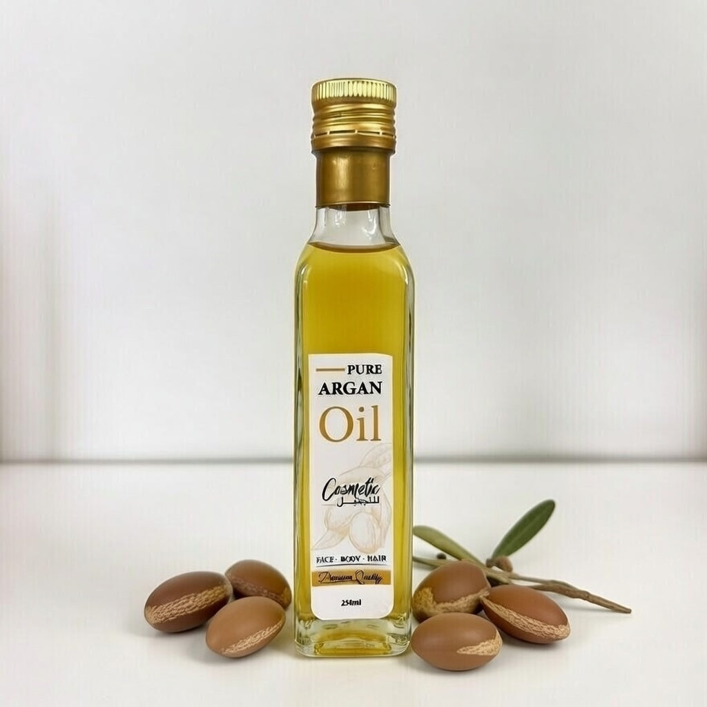 100 % reines marokkanisches Arganöl, 250 ml – Natürliches Kosmetiköl für Gesicht, Haare und Körper